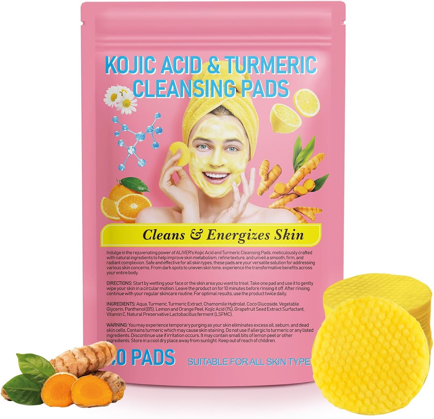 Cotons à l’acide kojique & curcuma – anti-imperfections