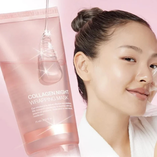Masque Visage de nuit au Collagène l Anti-imperfection unisexe + 1 pinceau applicateur OFFERT