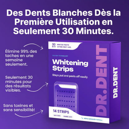NOVIRACI® Bandes de Blanchiment Dentaire Instantané Dr.Dent
