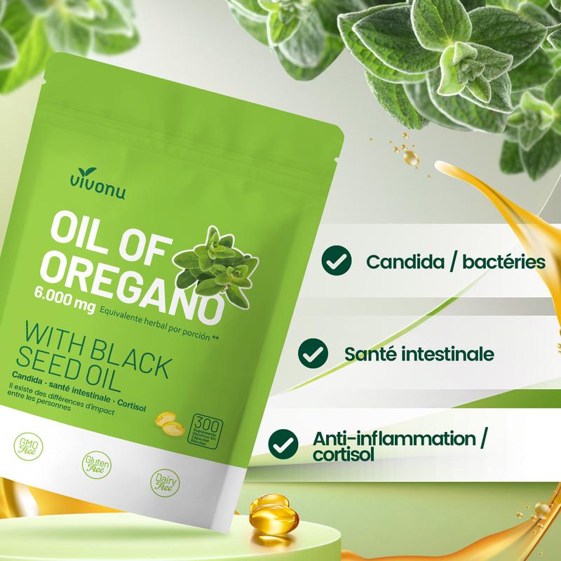 Huile d’Origan + Huile de Nigelle – 300 Gélules