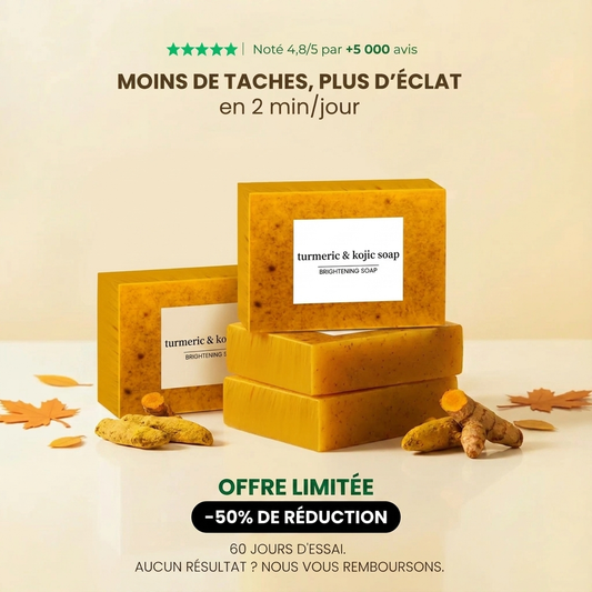 NOVIRACI® Savon Anti-Taches & Hyperpigmentation au Curcuma & Kojique