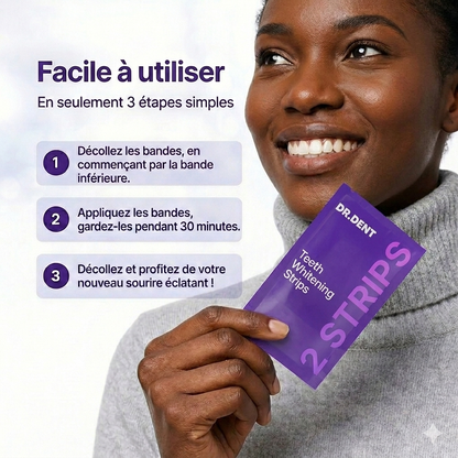 NOVIRACI® Bandes de Blanchiment Dentaire Instantané Dr.Dent